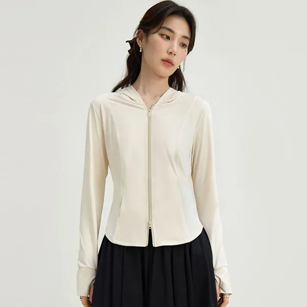 独束微胖M大码女装【小凉伞】修身凉感防晒百搭清新防晒服24DS82312