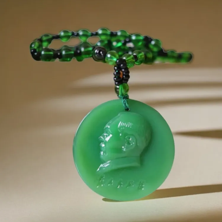 非金属玻璃吊坠 毛主席吊坠 项链 车挂坠挂件伟人头像项链吊坠