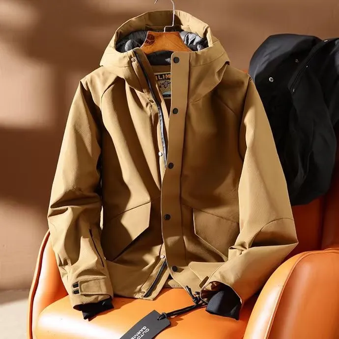 版型真帅！90白鸭绒！压胶工艺！冬季男士保暖休闲户外连帽羽绒服