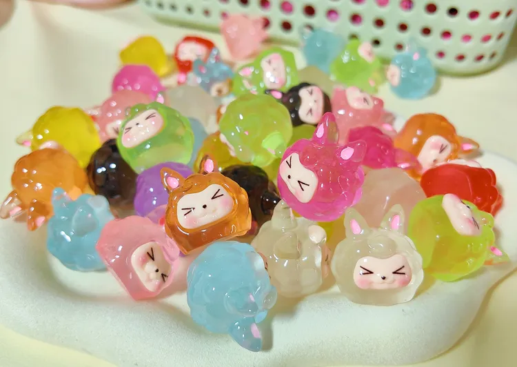 许愿+对碰+九宫格】卡通可爱萌粒摆件配饰挂饰饰品夜光KK惊喜袋