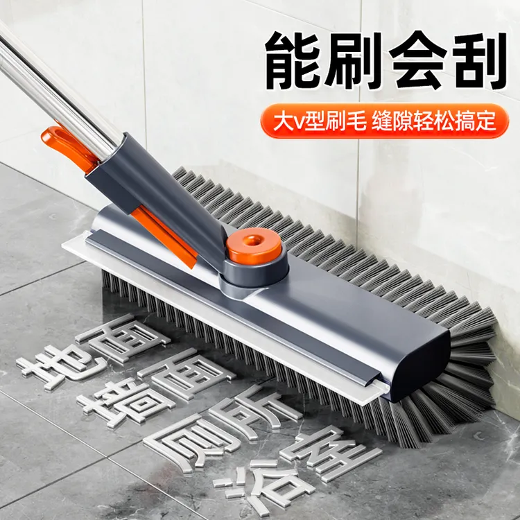 卫生间地家用长柄地缝两用大号免手洗厕所地卫生间刷子