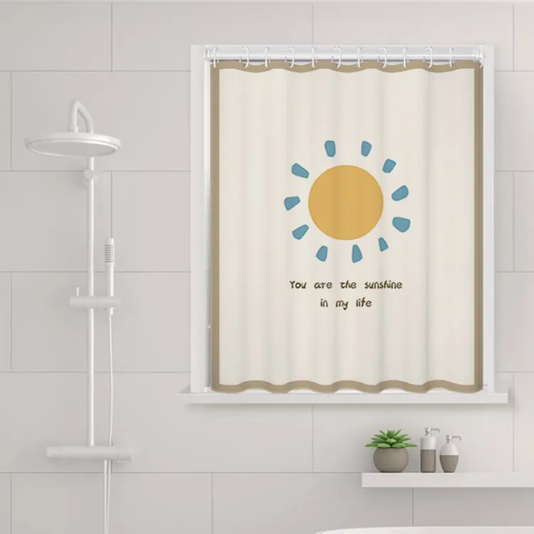 出租房浴室窗帘防水免打孔卫生间透光不透人窗户厕所适用遮挡帘