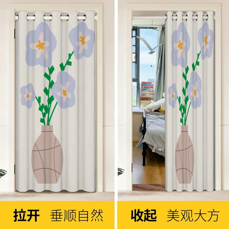 空调门帘客厅房间隔断帘挡风厕所帘子可移动遮挡帘挂帘空调隔断帘