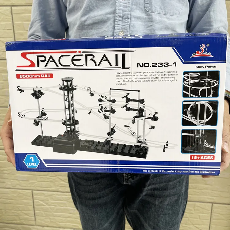 三年级云霄飞车太空轨道拼装玩具儿童科学实验手工过山车轨道滚珠