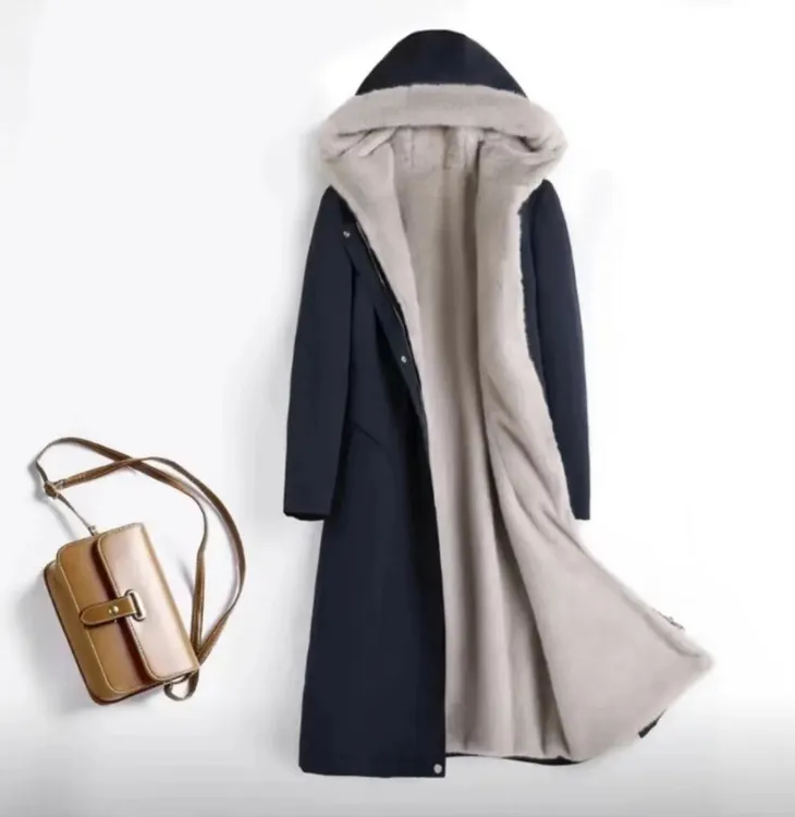 【活里活面】毛袖2025新款可拆卸百搭时尚保暖气质连帽派克服尼克服