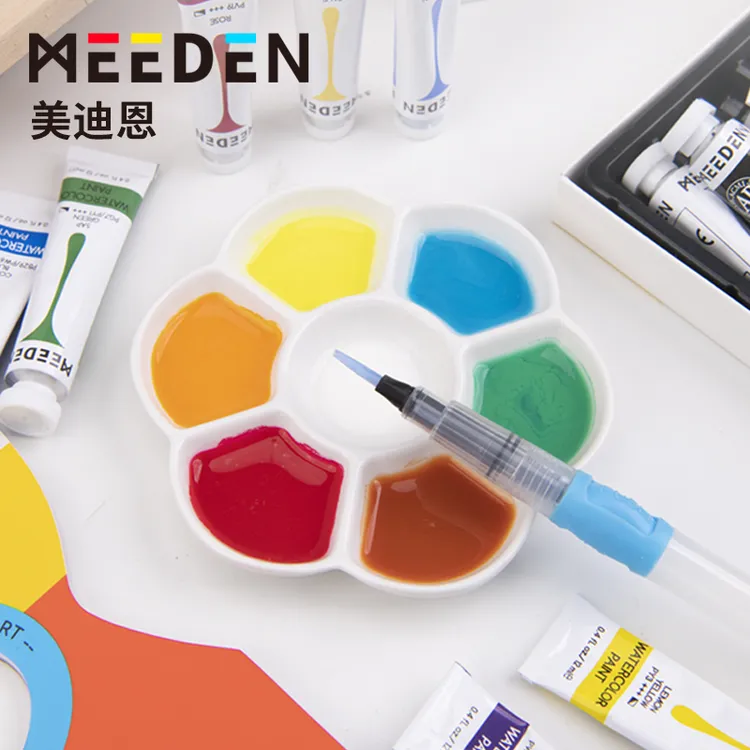 MEEDEN美迪恩水彩陶瓷七八九孔调色盘三孔调色碟特大33孔美术用品
