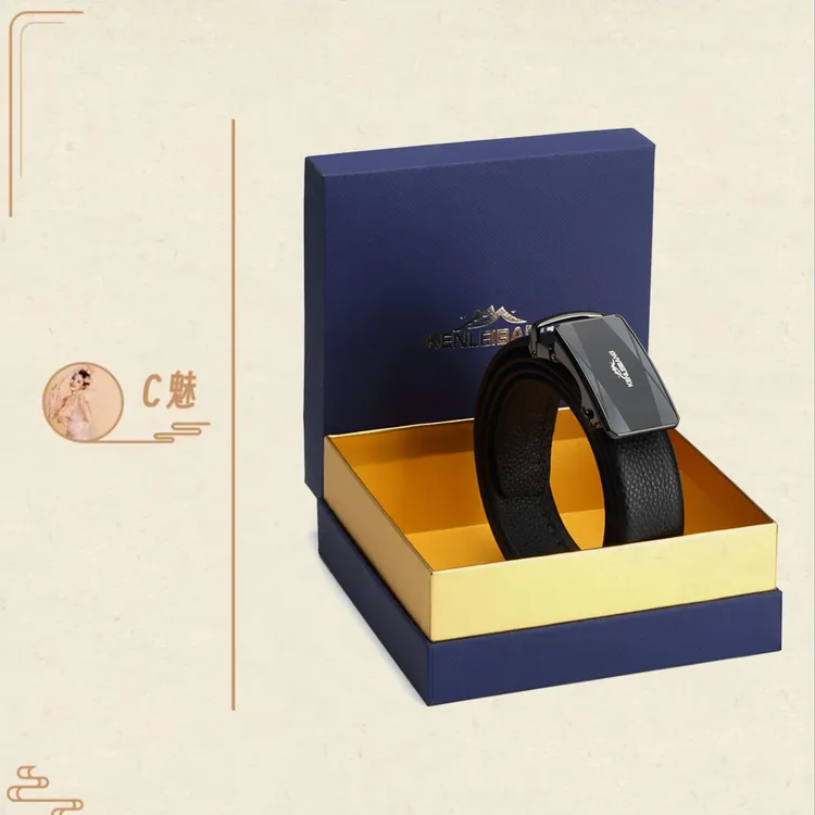 【C魅甄选】肯雷邦男士头层牛皮材质腰带自动扣商务皮带