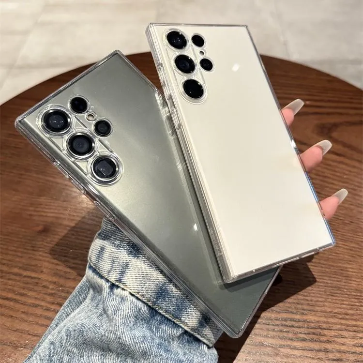 适用三星s25ultra手机壳新款S23超薄透明s24+高级感镜头全包软壳