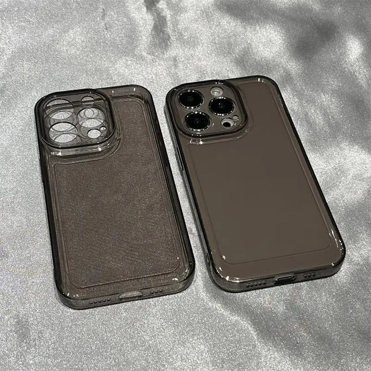 苹果iPhone16/17手机壳pro透黑太空壳15手机壳16promax透明保护壳