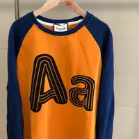 子母印花拼色圆领秋冬卫衣男女同款宽松设计感