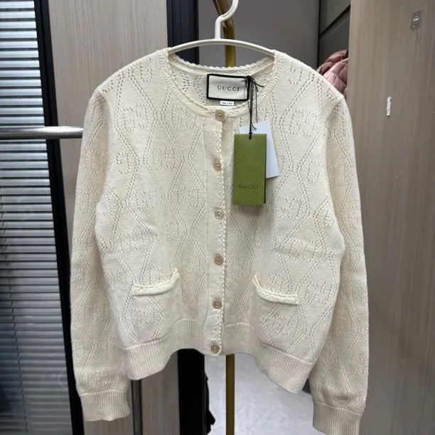 全新未使用 GUCCI/古驰 满印双g开衫/s码