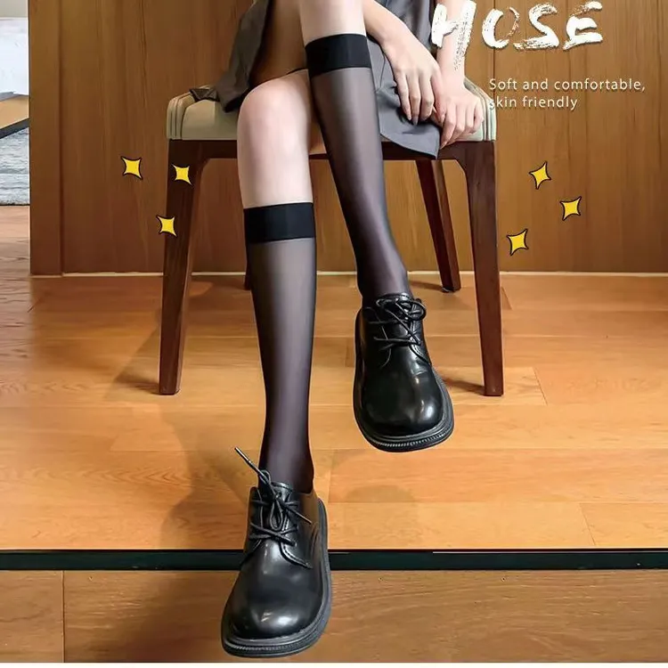 春夏通用超薄小中筒丝袜薄款小腿袜中筒袜
