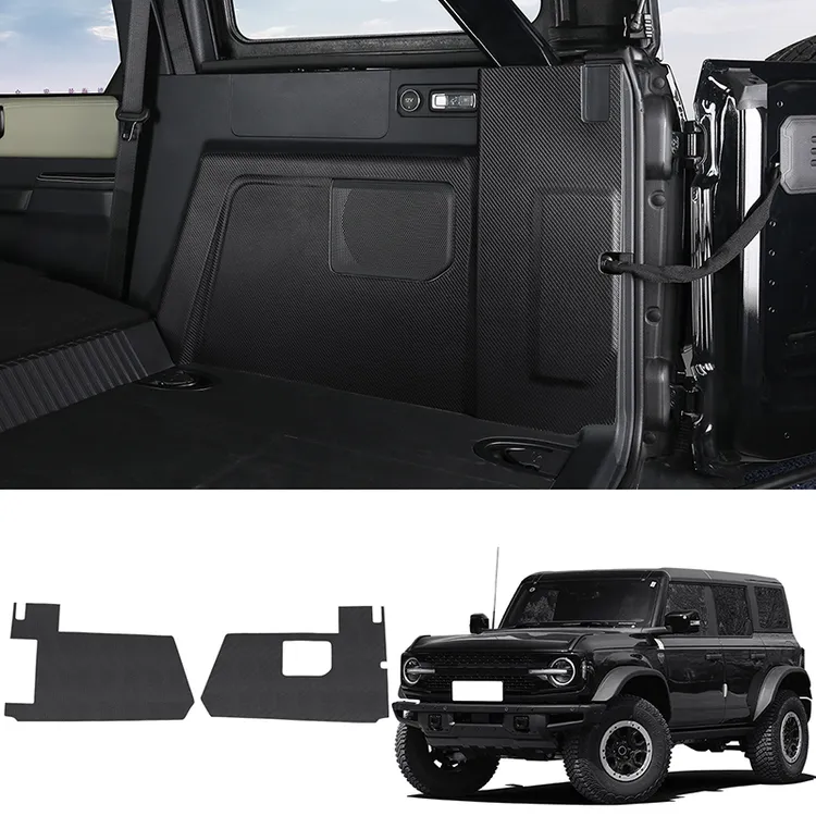 适用福特烈马bronco专用后备箱两侧皮革防刮花防踢耐磨保护垫改装