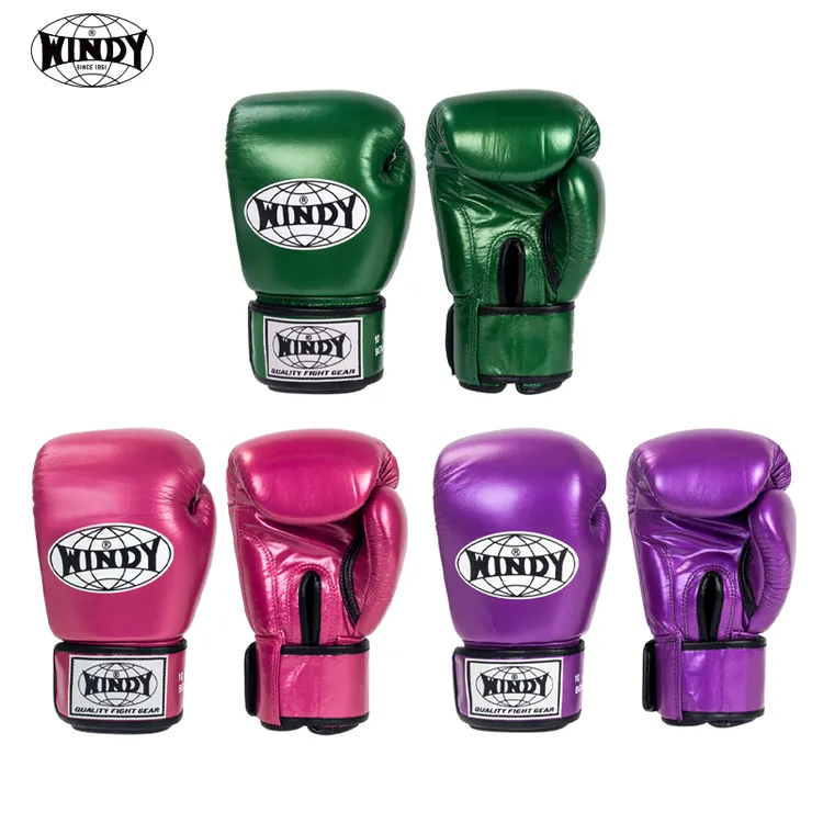 泰国进口WINDY拳套男女金属牛皮搏击散打格斗专业比赛训练