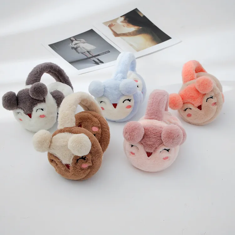 冬季保暖耳罩可爱狐狸护耳防风耳暖学生头饰耳包耳捂卡通毛绒耳罩