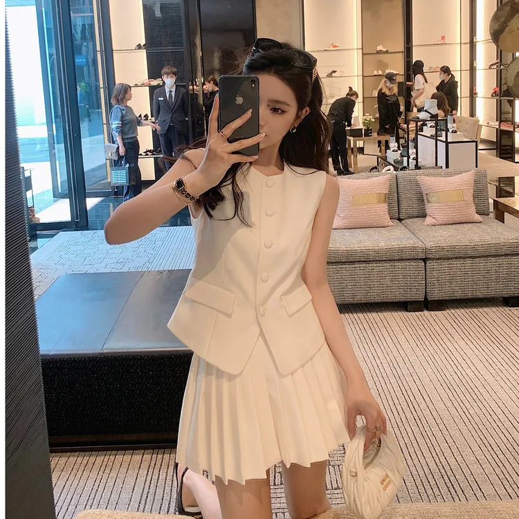 【Lilylikes】Di*r风奢级马甲两件套”高級骨感面料重工时尚套装