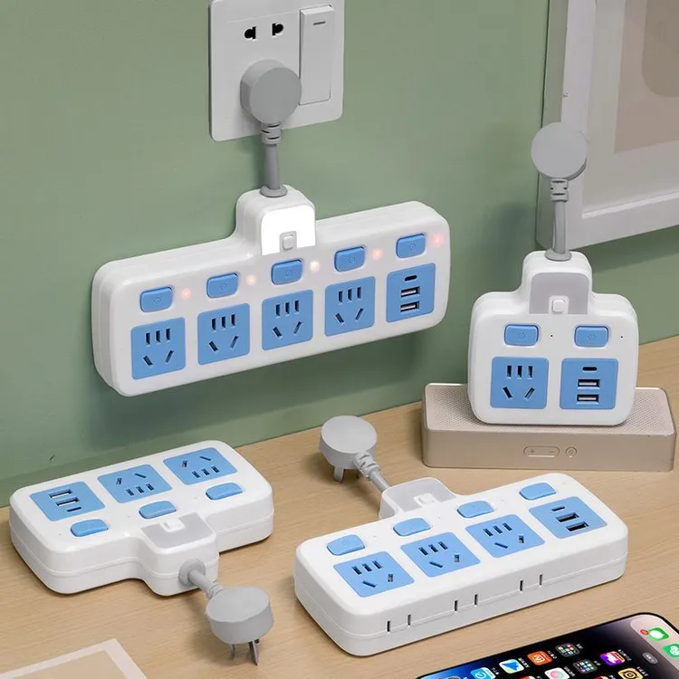 转换器无线插座带线插排插板智能一转二转三家用充电多功能插孔商品图
