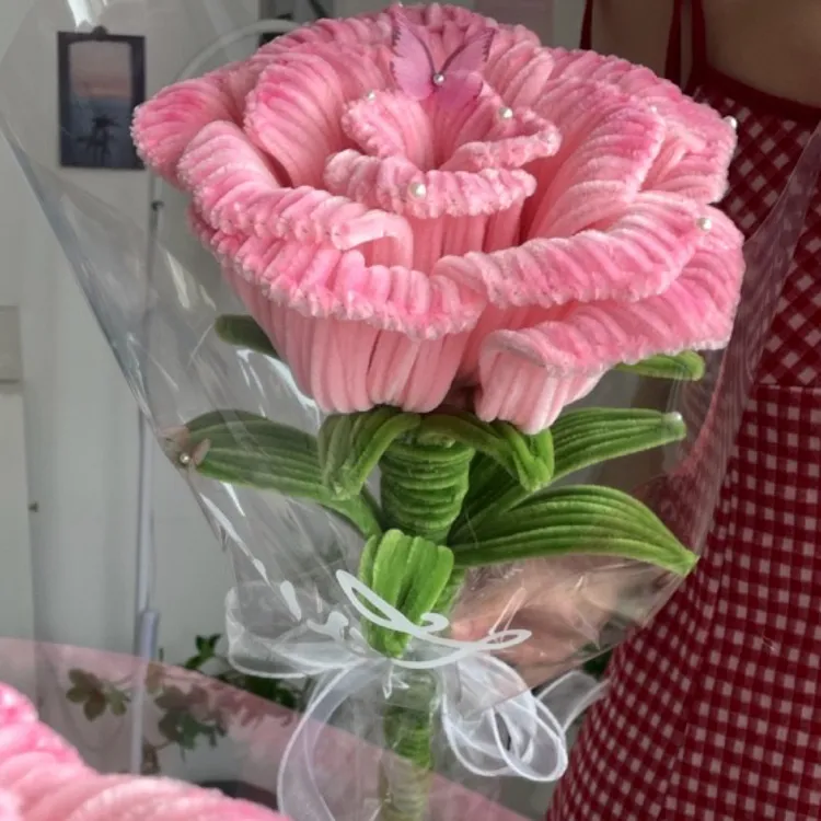 成品扭扭棒巨型玫瑰花花束大束带包装丝带（定制不退换礼物女王）