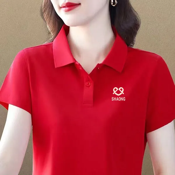 妈妈装polo衫翻领大码运动时尚休闲百搭夏季薄款显瘦洋气短袖t恤