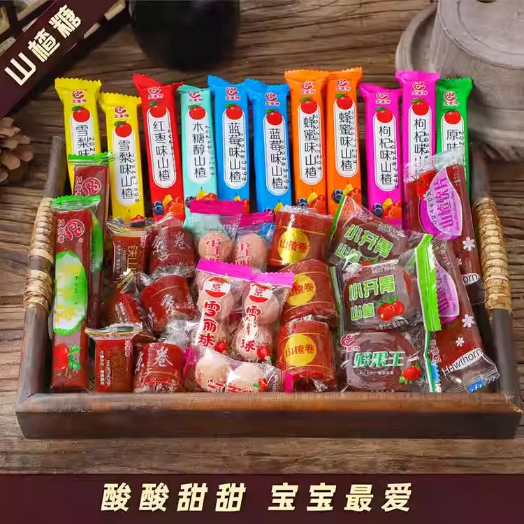 山楂条开胃卷果味山楂片散装休闲儿童零食酸甜健胃果丹皮批发京卷
