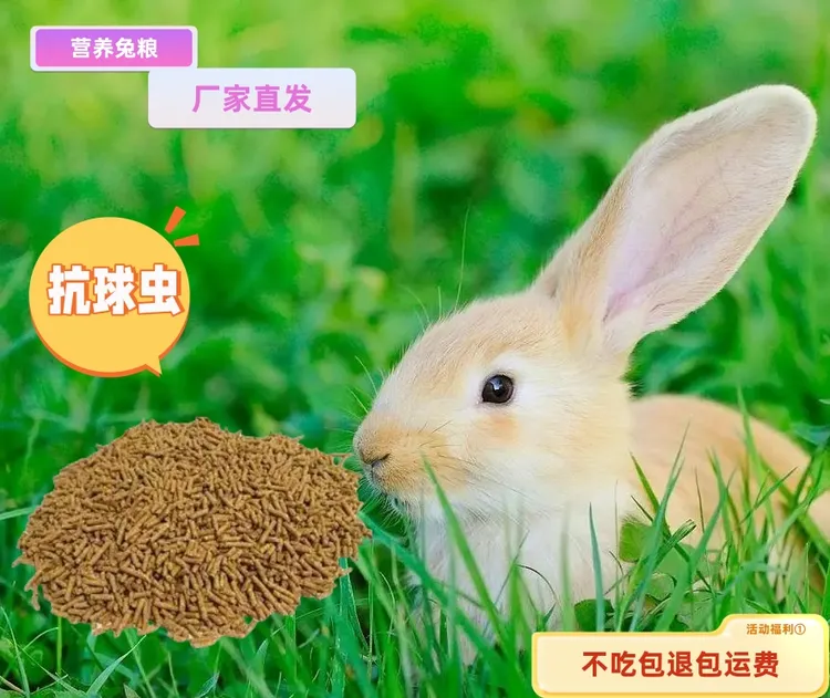 优质全价兔粮兔饲料兔兔主粮养殖场兔子饲料厂家直发