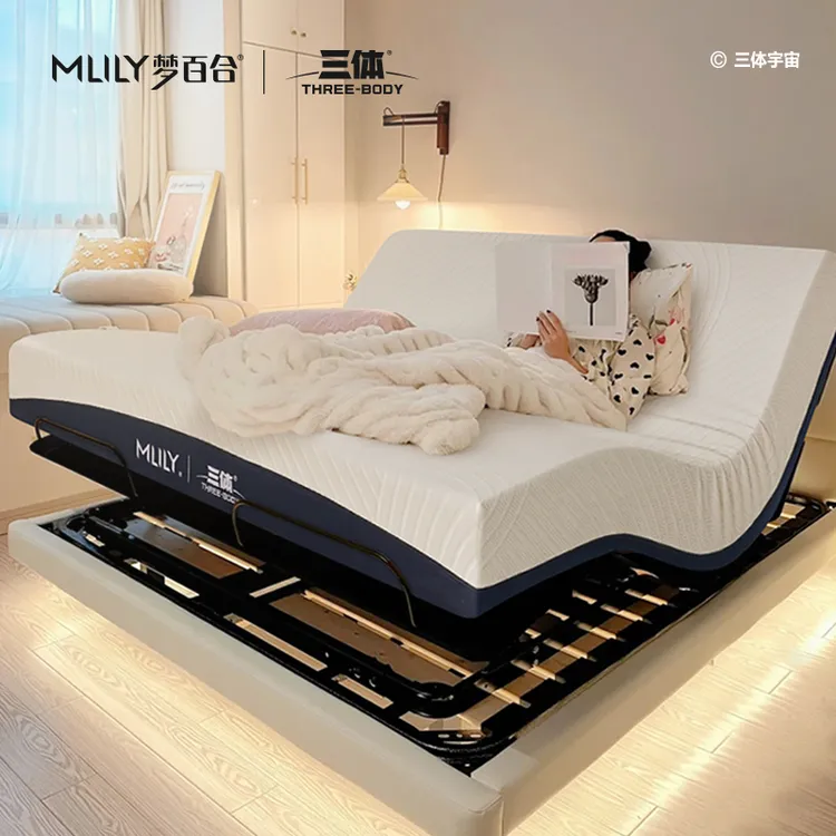 梦百合【三体联名智能床】升级AI睡眠检测多功能双人高端智能床Z