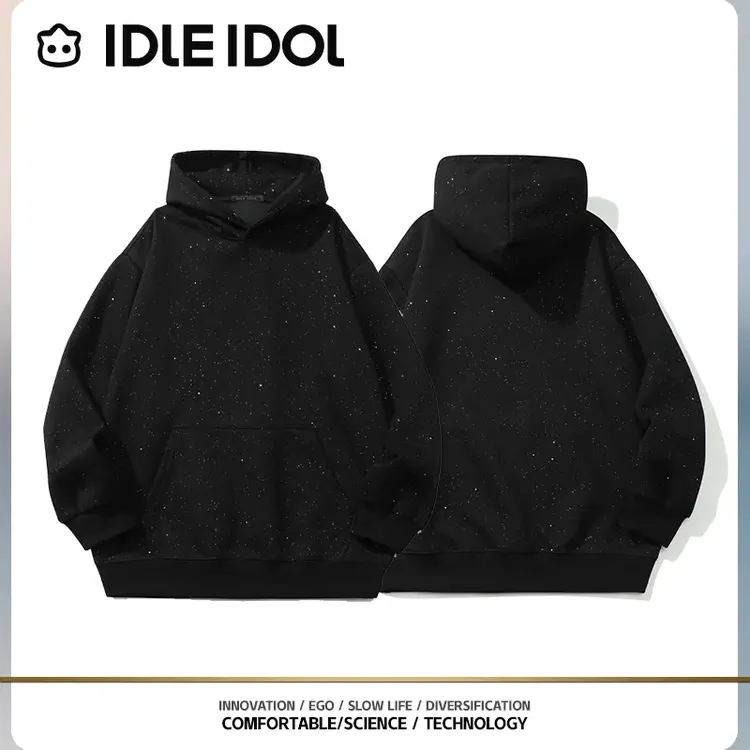 IDLE IDOL【星叔破价专属】黑色轻奢满天星时尚休闲百搭情侣卫衣