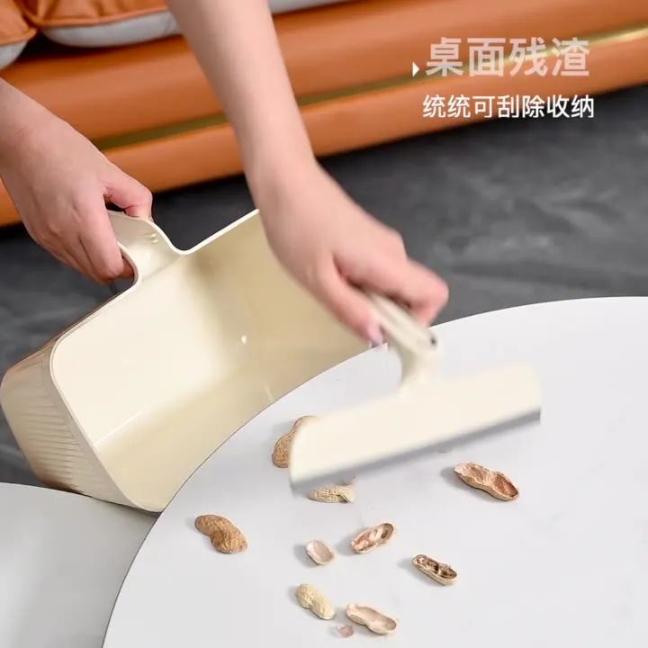 家用厨余刮板收纳盒桌面垃圾桶台面水渍清洁套装厨房垃圾篓A46