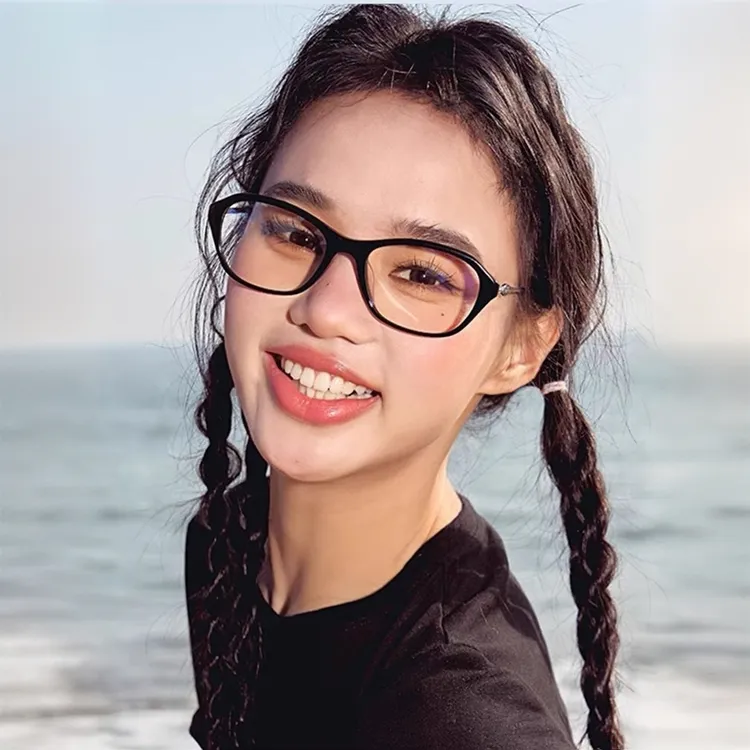 复古防蓝光眼镜女时尚黑框猫眼平光镜学院风近视眼镜框网红防辐射