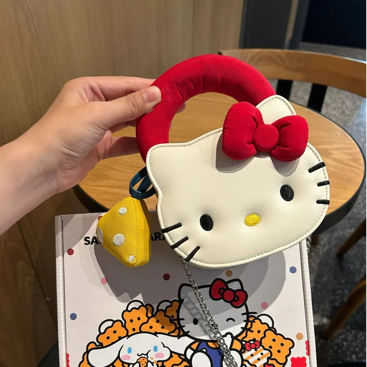 迷你夹心饼干凯蒂猫斜挎包2025新款hellokitty可爱卡通手机口红包