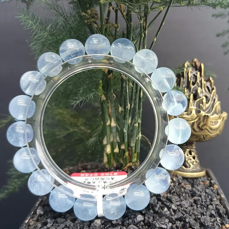 海蓝宝石（处理）海蓝宝手串 需要证书联系客服（多样性发其一）