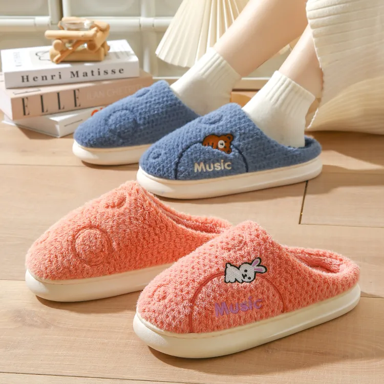 萱楦棉拖鞋女款2023情侣款家用室内防滑居家透气舒适不臭脚男家用
