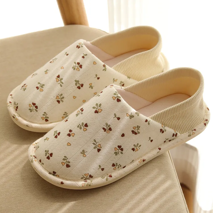 月子鞋春秋孕妇厚底秋天包跟防滑产妇夏季薄款透气纯棉居家软底鞋