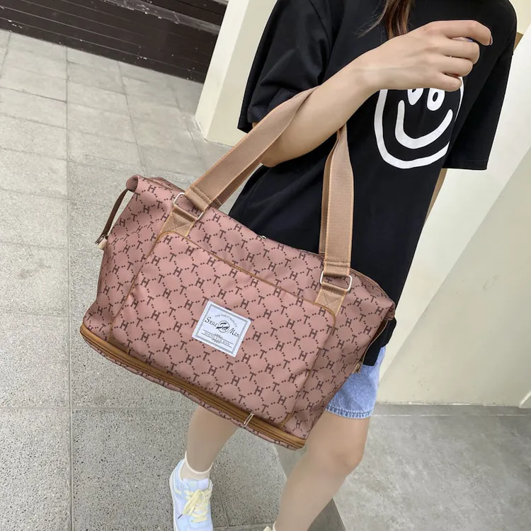 旅行包女轻便折叠单肩包干湿分离健身包瑜伽包多功能母婴待产收纳