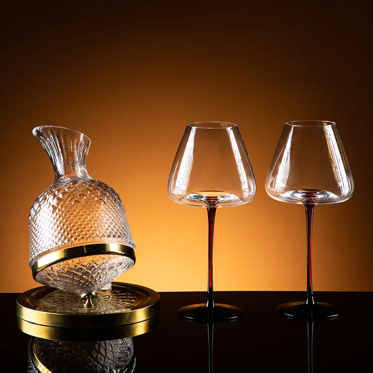 酒具套装红酒醒酒器不倒翁醒酒器旋转醒酒器水晶红酒杯网红轻奢