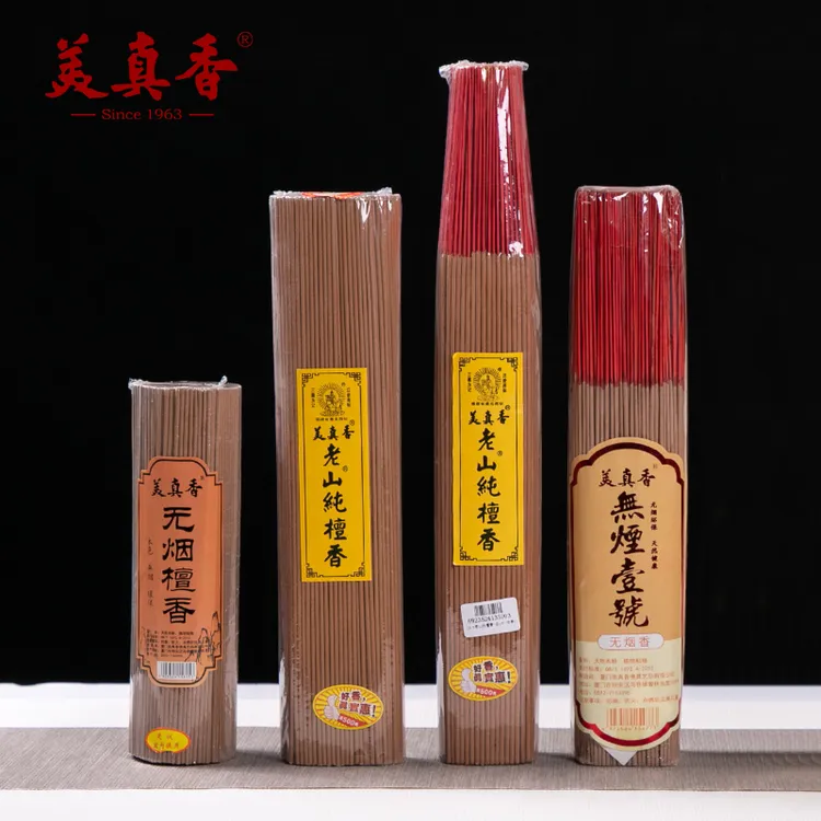 美真香无烟香老山檀香线香家用室内天然正宗竹签香