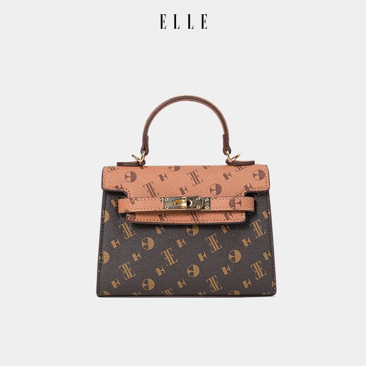 ELLEELLE25新款复古女士限定老花凯莉包经典手提斜挎包 46291