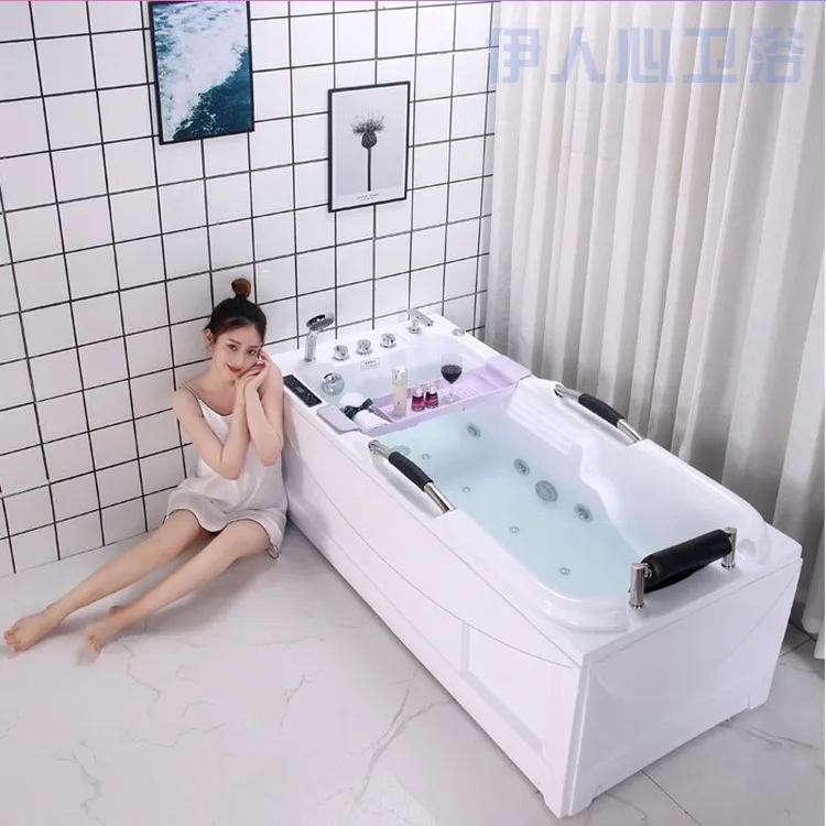 家用亚克力小浴缸 豪华冲浪按摩恒温加热独立式浴盆 欧式家用浴池