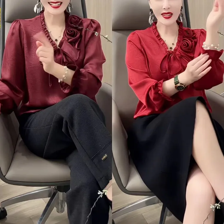 时尚洋气显瘦宽松减龄小衫