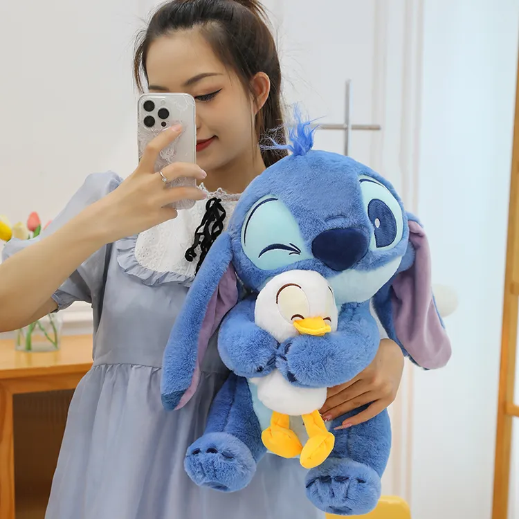 可爱史迪仔抱抱唐老鸭玩偶毛绒玩具大号史迪奇公仔送女生睡觉陪伴