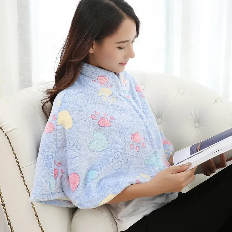 秋冬护肩保暖睡觉女肩颈衣服加厚防寒披肩月子产妇护颈椎肩膀坎肩