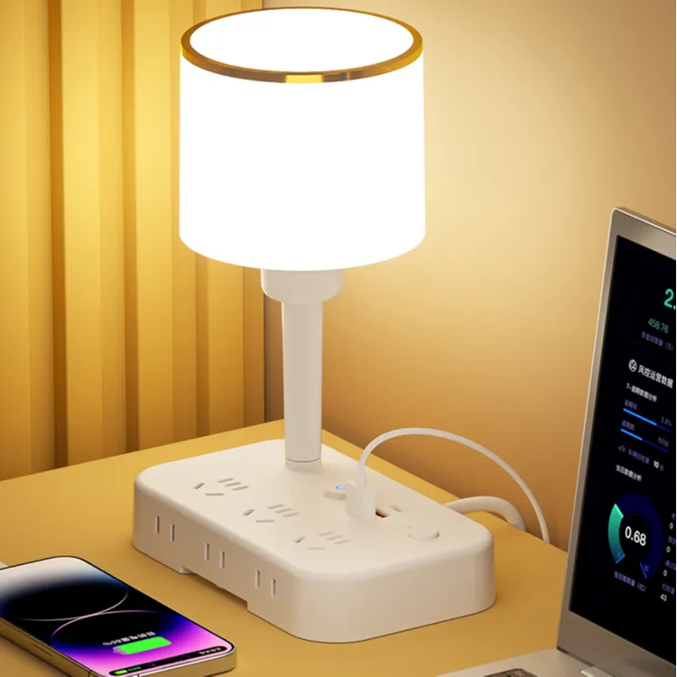 可换灯泡多功能台灯插座学生学习专用护眼带USB照明灯家用阅读灯
