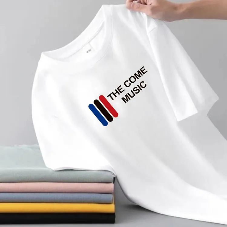 【不能错过的新品】棉T恤圆领短袖男女同款时尚印花百搭大码休闲t恤