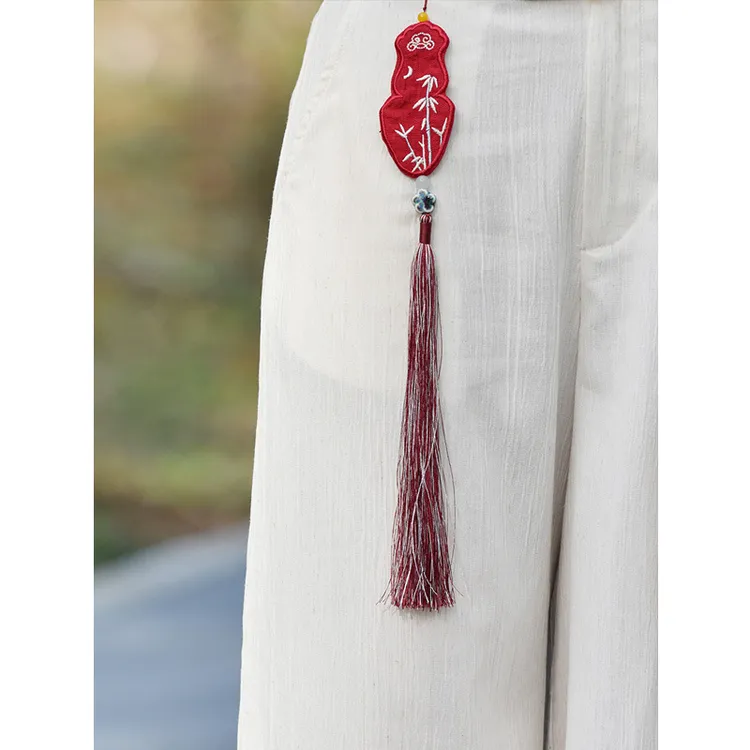 晓凤凰木棉道专柜清仓复古休闲宽松古装阔腿裤长裤中国风百搭文艺