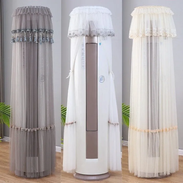 高颜值空调罩圆柱柜机防尘罩美的奥克斯格力立式通用圆形顶盖布罩