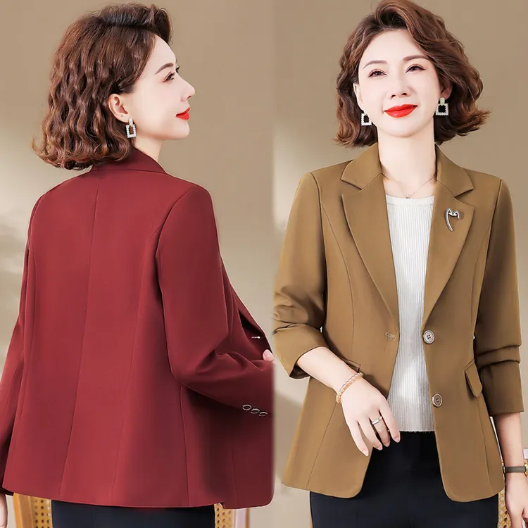 中年女装阔太太气质装上衣服装时髦小西装外套春秋新款洋气妈妈装