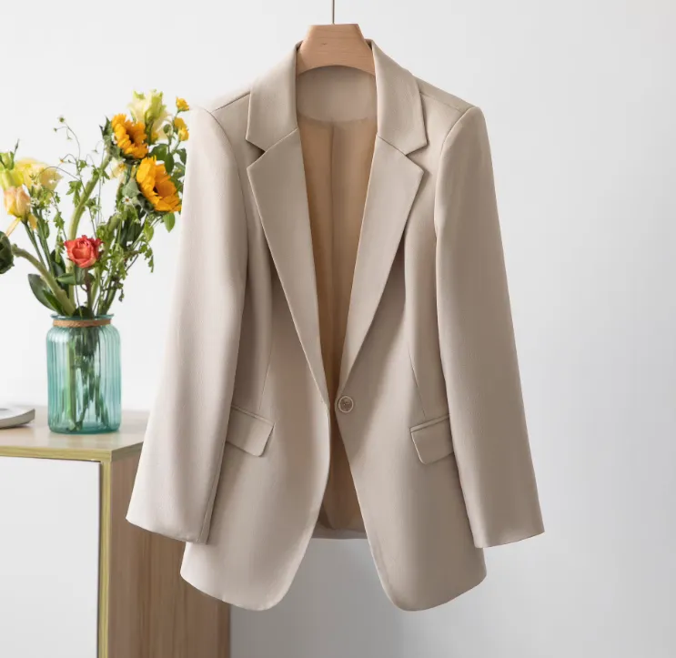 胖MM正装大学生职业长袖小西服面试工作服春款大码修身西装外套女