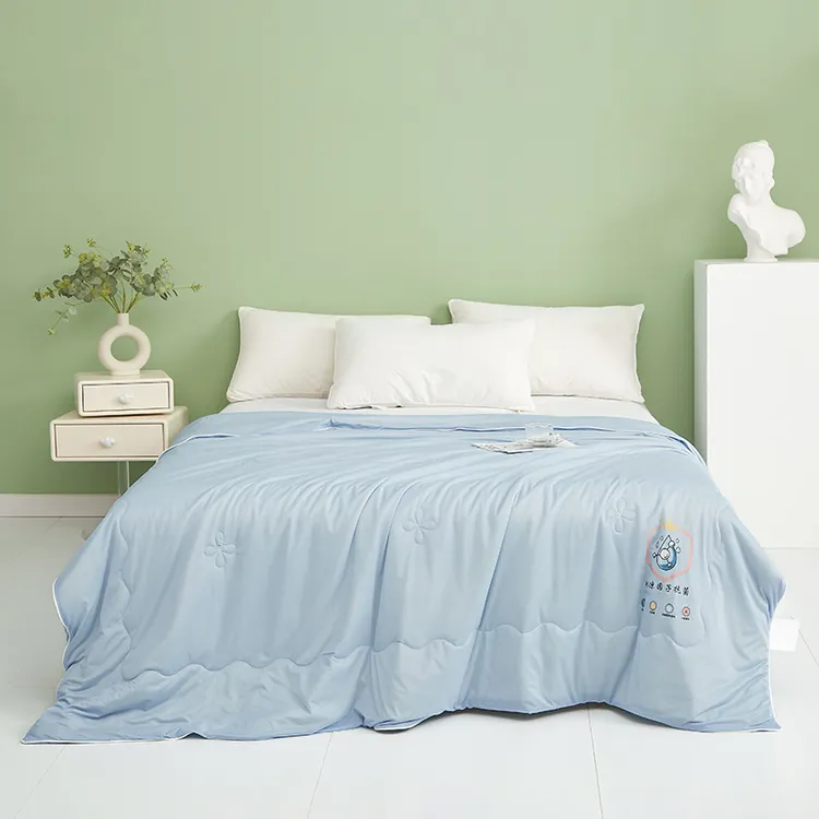 凉感丝夏被冰淇淋夏凉被冰丝空调被双人夏季薄被子可机洗单人被芯