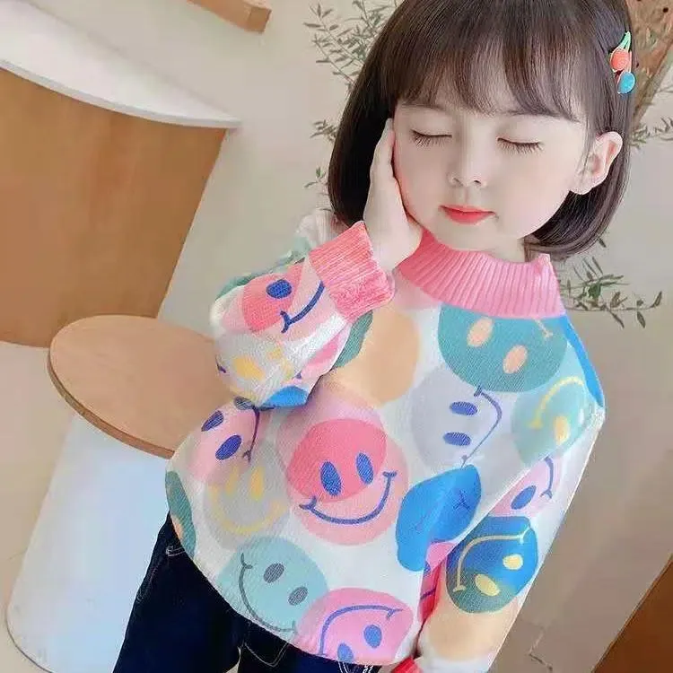 女宝宝女童针织衫毛衣2025秋冬装新款洋气加厚针织衫小童女童秋装