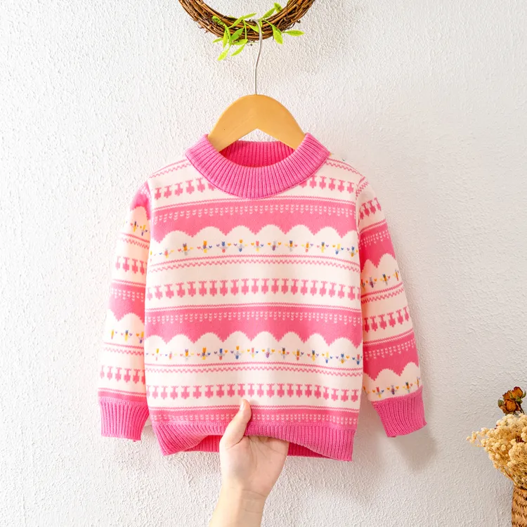 女童毛衣2025秋冬新款针织衫儿童打底衫女孩洋气中小童线衣套头潮